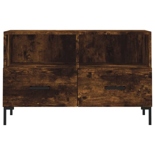 vidaXL TV-benk røkt eik 80x36x50 cm konstruert tre 8720845426460