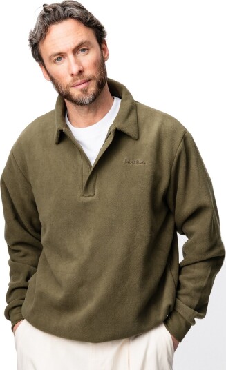 Local Rule Q Zip Placket Sweatshirt Golfgenser herre Ivy Green Medium