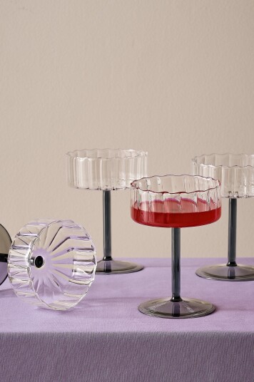Jotex Cocktailglass 4pk Transparent/grå CAIO 1713737030 Jotex Cocktailglass 4pk Transparent/grå CAIO 1713737030