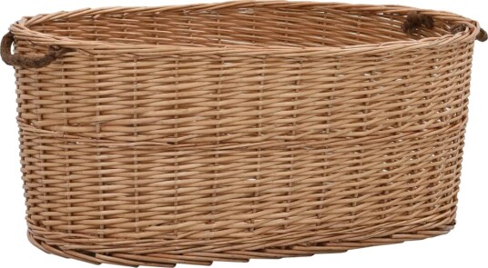 vidaXL Vedkurv med bærehåndtak 78x54x34 cm naturlig seljetre vidaXL Vedkurv med bærehåndtak 78x54x34 cm naturlig seljetre
