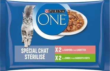 Purina One Våtfôr Sterilcat Laks Og Kalkun 4 X 85 G