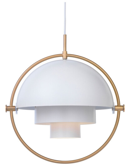 Gubi - Multi-Lite Taklampa - Mässing/vit - Pendellamper - Louis Weisdorf - Hvit