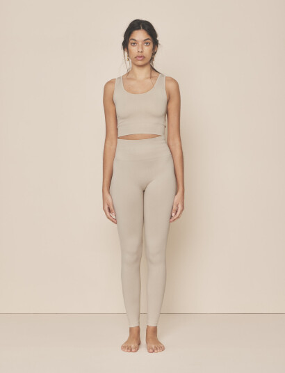 Moonchild Yoga Wear Soft Rib Seamless Legging - Cream - L Moonchild Yoga Wear Soft Rib Seamless Legging - Cream - L