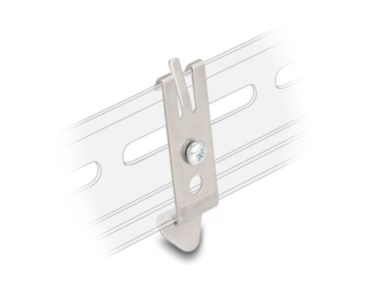 Delock Monteringsbrakett For 35 Mm Din-Skinne Med 2 Monteringshull Og T3 Selvgjengende Monteringsskrue