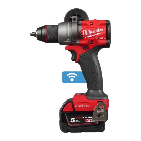 Milwaukee M18 ONEPD3-502X Slagbormaskin med batteri og lader Maskiner