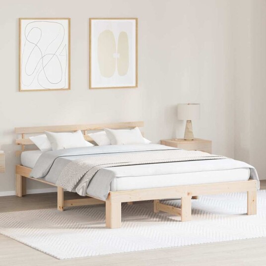  Furu sengeramme Naturlig Solid furu 140 x 200 cm