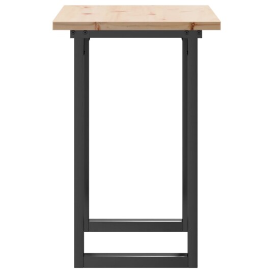 Spisebord O-ramme 80x50x75,5 cm heltre furu og støpejern 3282738