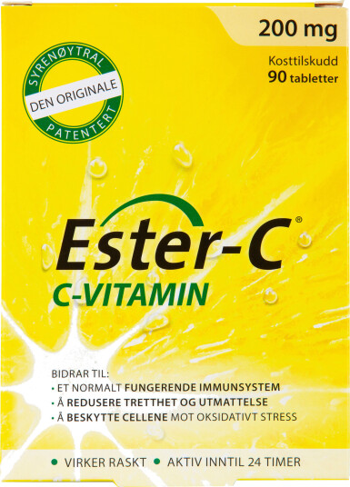 Ester C C vitamin 200 mg 90 tabletter Ester C C vitamin 200 mg 90 tabletter