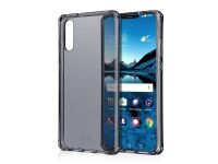 ITSKINS Spectrum Clear Antimicrobial - Baksidedeksel for mobiltelefon - termoplast-polyuretan (TPU) - svart, gjennomsiktig - for Huawei P20
