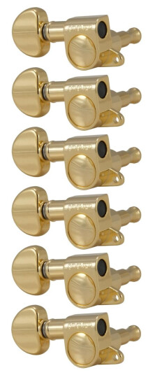 Grover 205gl6 Mini Rotomatics 6-In-Line W/round Button, Lh Right - Gull