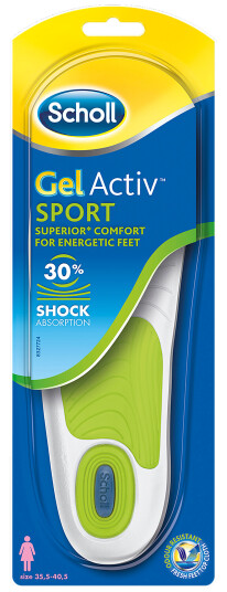 Scholl Gel Active Sport Såle Kvinne, 1 par