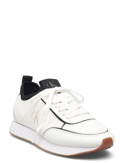 Calvin Klein Retro Runnr Sock Patch Lth White 36