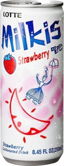 Milkis Strawberry and Milk Flavour   Brus med Jordbær  og Melkesmak 250 ml Korea
