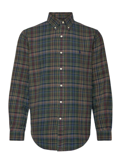 Polo Ralph Lauren Custom Fit Plaid Brushed Flannel Shirt Green XL