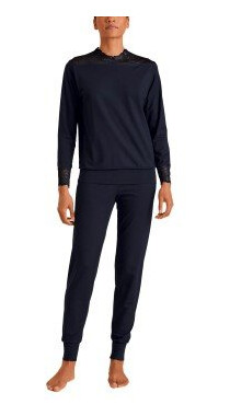 Calida Elegant Dreams Pyjama With Cuff MorkblA modal Medium Dame Calida Elegant Dreams Pyjama With Cuff MorkblA modal Medium Dame