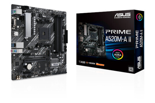 ASUS PRIME A520M-A II Hovedkort - AMD A520 - AMD AM4 socket - DDR4 RAM - Micro-ATX ASUS PRIME A520M-A II Hovedkort - AMD A520 - AMD AM4 socket - DDR4 RAM - Micro-ATX