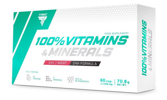 TREC 100% Vitamins & Minerals - 60 kapsler