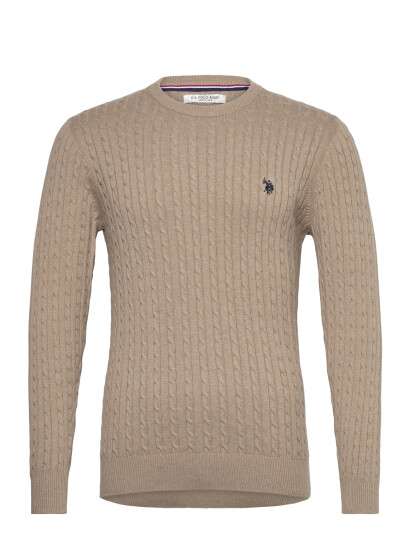 U.S. Polo Assn. Mads Reg Cot Uspa M Knit Beige M
