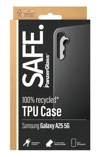 Safe. By Panzerglass - Baksidedeksel For Mobiltelefon - Termoplast-Polyuretan (Tpu) - Svart - For Samsung Galaxy A25