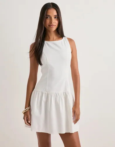 Vero Moda   Hvit   Vmkiara Twill Sl Short Dress Wvn Ex