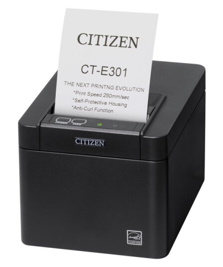 Citizen Ct-E301 Kvitteringsskriver Tofarget (Monokrom) Direktetermisk Rull (7,95 Cm) Rull (5,75 Cm) 203 Dpi Inntil 250 Mm/Sek Usb 2.0 Kutter Svart Citizen Ct-E301 Kvitteringsskriver Tofarget (Monokrom) Direktetermisk Rull (7,95 Cm) Rull (5,75 Cm) 203 Dpi Inntil 250 Mm/Sek Usb 2.0 Kutter Svart