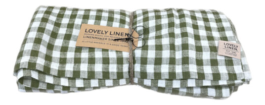 Lovely Linen Misty linduk 145X300 cm square Jeep green