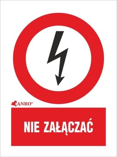 Anro Varselplate Ikke Slå På 52 X 74 Mm 3Eza/Q1/F