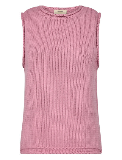 MOS MOSH Mmaubin Sl Knit Top - Pink - XS
