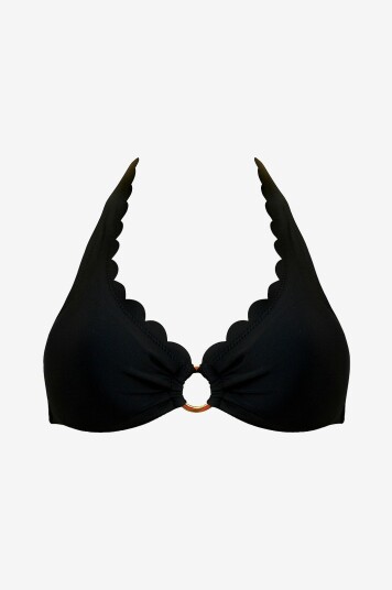 KAANDA Beach life - Bikini BH New Venus Scallop UW Halter Top - Svart