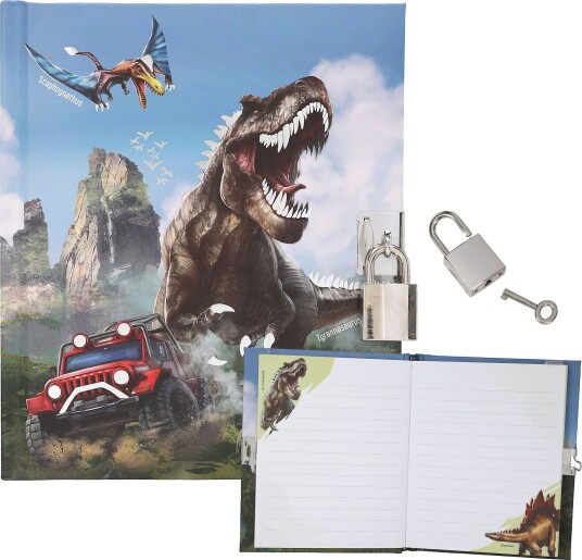 Dino World Dagbok Med Hengelås