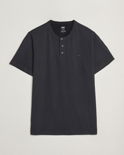 Levi's Short Sleeve Henley Mineral Black Levi's Short Sleeve Henley Mineral Black
