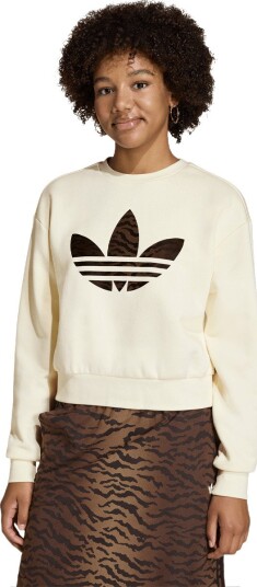 Adidas Originals Collegegenser Boxy Crew Beige Adidas Originals Collegegenser Boxy Crew Beige