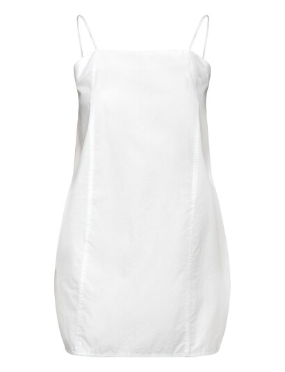 Monki Tie-Back Twill Mini Dress - White - M Monki Tie-Back Twill Mini Dress - White - M