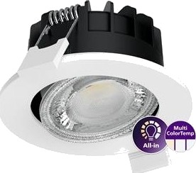 Philips Ledinaire Clearaccent Indbygningsspot Rs071b 550Lm 827/830/840 Ø68 Ip65 40G 6W Hvid Kipbar