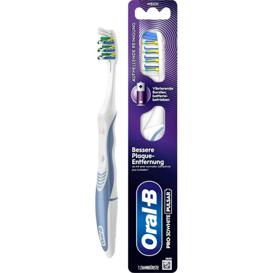 Oral B Pro 3D White Pulsar batteridrevet tannbørste Soft