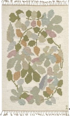 Axeco Linné beige   håndvevd ullteppe