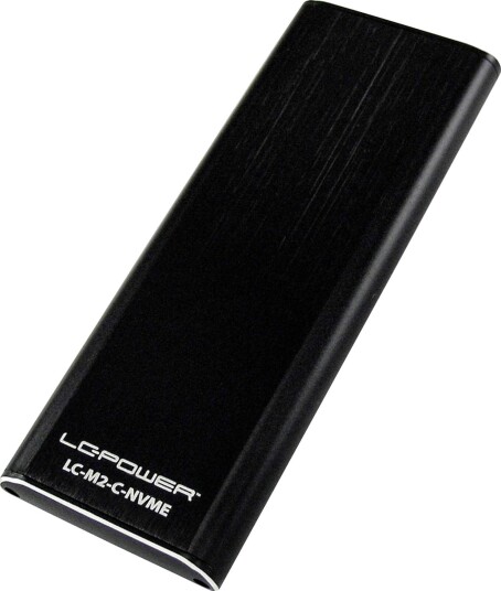 LC-Power LC-M2-C-NVME SSD Kabinett M.2 USB-C Aluminium Svart LC-Power LC-M2-C-NVME SSD Kabinett M.2 USB-C Aluminium Svart