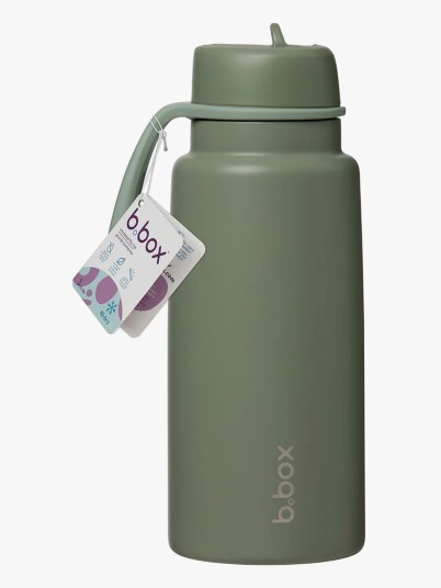 B.box Vannflaske Med Flip Top 1l Olive