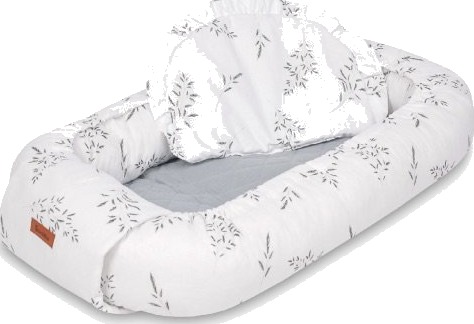Sensillo Babynest & Pute Muslin Branch Green Sensillo Babynest & Pute Muslin Branch Green