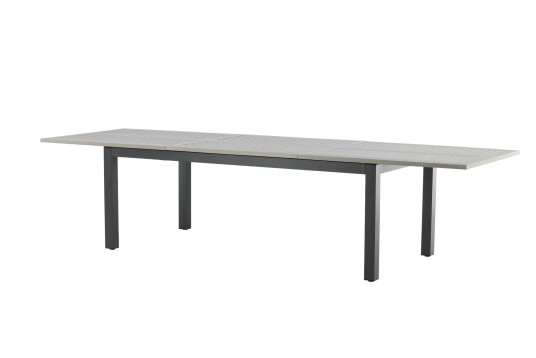 Venture Design Albany spisebord Svart/grå 224-324 x 100 cm Grå Venture Design Albany spisebord Svart/grå 224-324 x 100 cm Grå