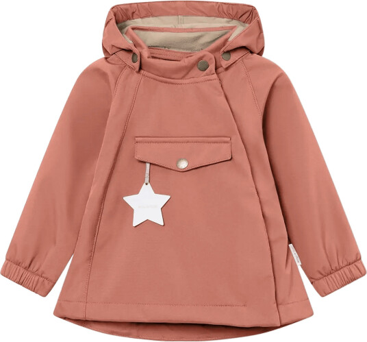 MINI A TURE Matwai Softshell Jacket. Grs Brown 6Y/116