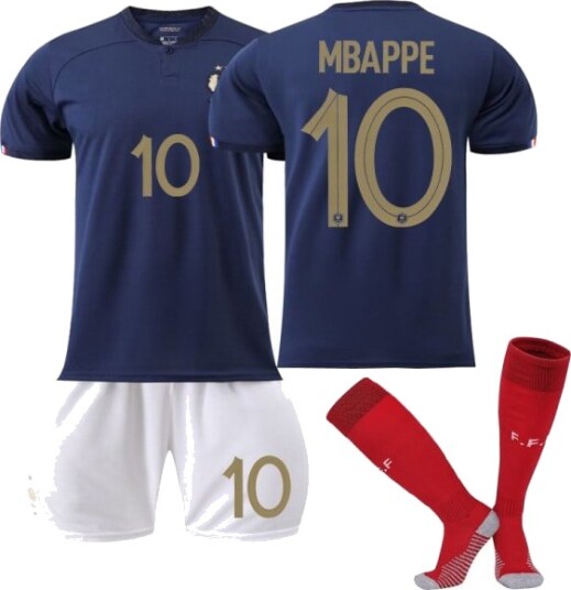 Frankrike Barn T skjorte nr 10 Mbappe Voksen Barn Fotballtrøyer Hjemme