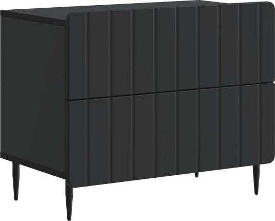  Nattbordskap med skuff Svart 62 x 34,5 x 49,5 cm Konstruert tre