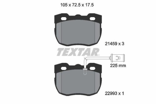 Bremseklosser TEXTAR 2145905 Bremseklosser TEXTAR 2145905