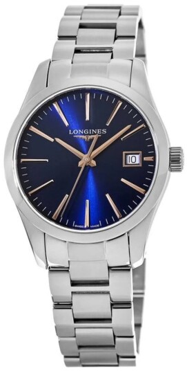 Longines Dameklokke L2.286.4.92.6 Conquest Classic Blå/Stål Ø29.5