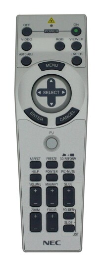 NEC PROJ REMOTE CONTROL FOR MT1065 NEC PROJ REMOTE CONTROL FOR MT1065