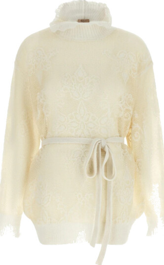 Twinset Dame Strikkevarer Hvit M, Twinset Dame Strikkevarer Hvit M,