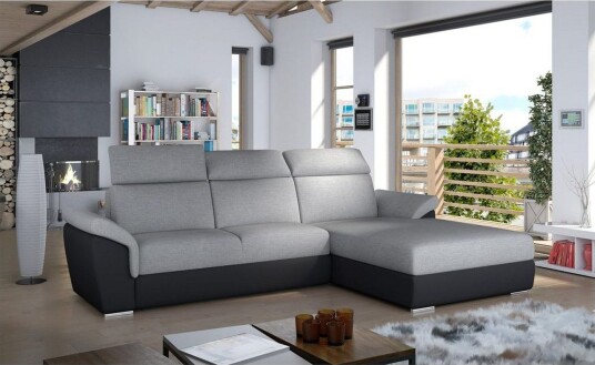 Hjørnesofa Eltap Trevisco 272x216x100 cm Sawana 21 Soft 11 Grå Høyre