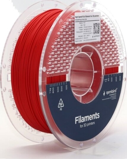 Gembird Rød 1 Kg 330 M Rød Fargeboks Pla-Filament (3D)