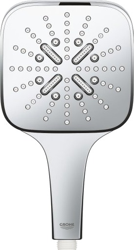 Grohe Handbrause Rainshower 130, Håndholdt dusjhode, Krom, Krom, Tyskland Grohe Handbrause Rainshower 130, Håndholdt dusjhode, Krom, Krom, Tyskland